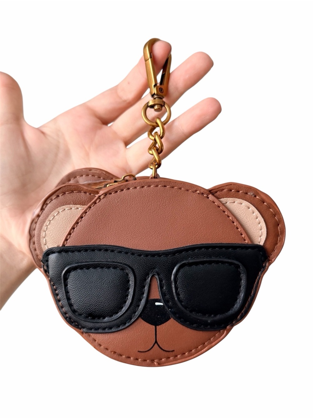 STEVE MADDEN Bear With Glasses Keychain Bag Charm BRAND NEW